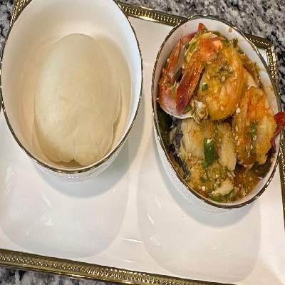 Pando yam with Sea Okar